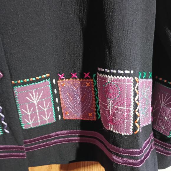 Drapers Damons Embroidered Jacket Top Petite Small Boho Artwear Folk Bohemian - Picture 4 of 9